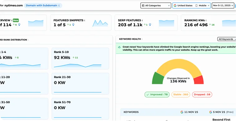 Keyword & Ranking Health