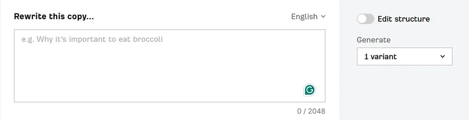Examples of When to Use the Sentence Rewriter