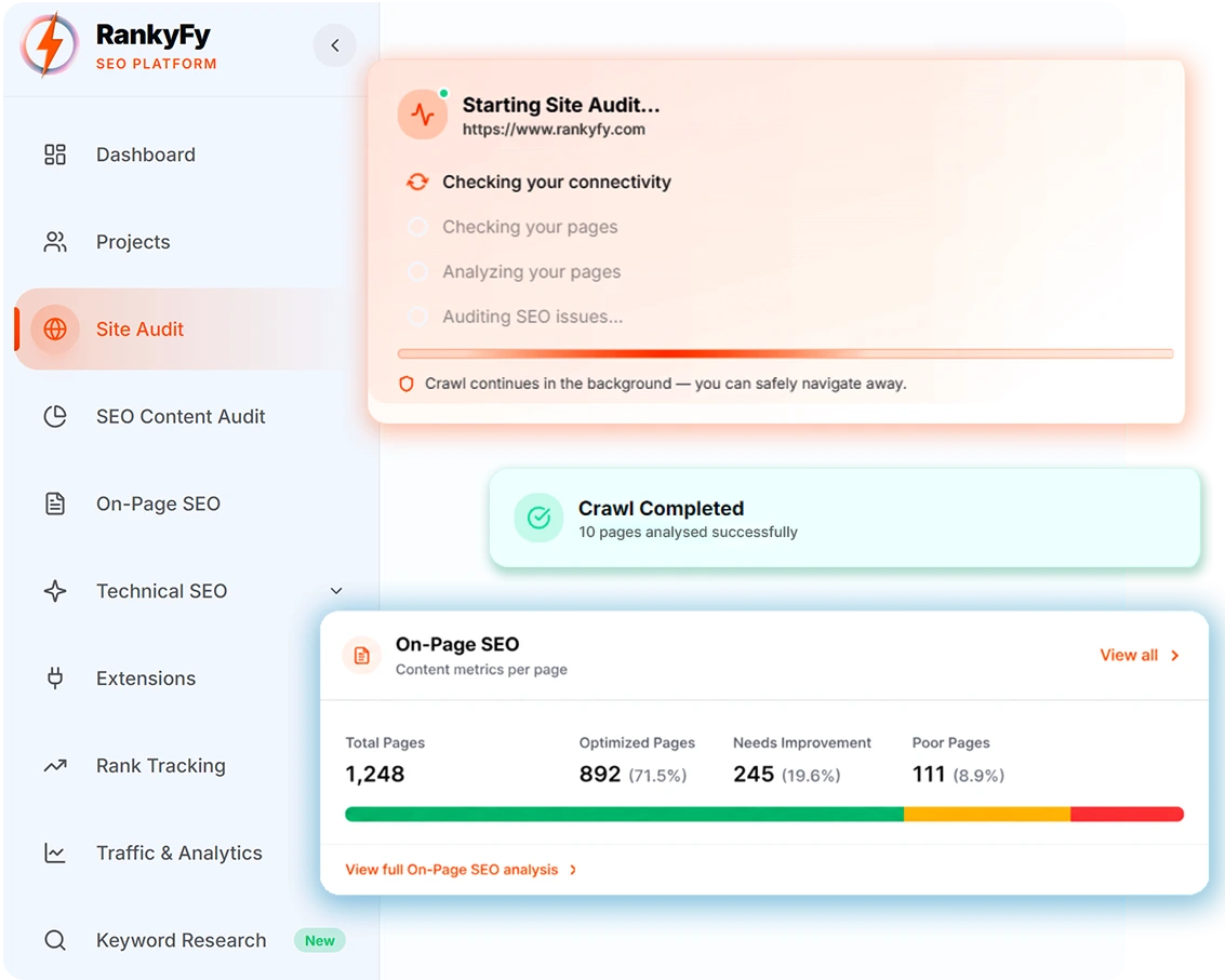 Technical SEO Audit Checker Panel